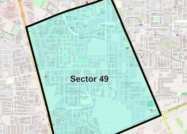 Elan at Sector 49,
 Location Map plan